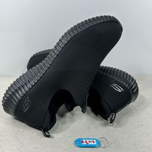 Skechers Elite Flex Mens 9 Black Running Walking Sneakers Casual Shoes 52649